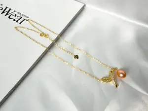 【PN16】Animal Series, S925 Hummingbird Necklace – Dual Tone in Gold & Silver