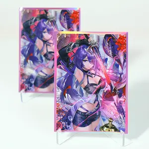 120PCS 67x92mm Standard Size Holographic Anime Card Sleeve for PTCG MGT Photo Card Protector Board Game Card Holder trading card