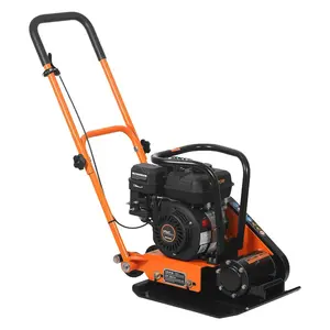 VEVOR Plate Compactor, 6.5 HP 196CC Gas Engine, 5600 VPM Vibrating Ground Rammer, 2360 lbs Compaction Force, 20.1x 15 in Plate, Walk Behind Compactor for Paver Landscaping, Asphalt, Foundation, Soil