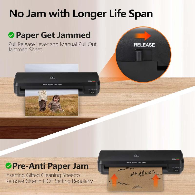 A4 Laminator Machine, Thermal Laminator Machine with 50 Laminating Sheets,Laminating Of A4/A5/A6 For Home Office School Use