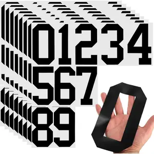 8 Sheets Mailbox Numbers Stickers  Vinyl Number Stickers Self Adhesive 0-9 Vinyl Decals for /Home/Residence(8 Inch,Black)