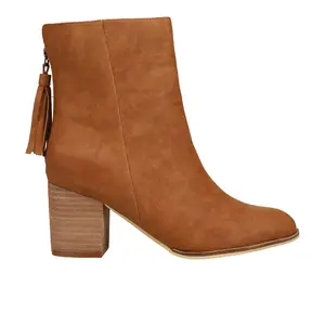 Corkys Womens Boujee Round Toe Zippered Casual Boots Ankle Mid Heel 2-3" - Brown