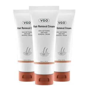 VGO Painless Hair Removal Cream for Women & Men, Hair removal cream for body, back & legs, All Skin Types, 4.06oz w/Spatula -A