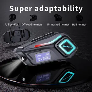 2026 Motorcycle Helmet Bluetooth Headset, Compatible with Full and Half Helmets, IPX8 Waterproof, Long Battery Life, Noise-Cancelling Headset for Riding and Calls bluetooth-compatible