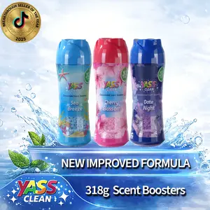 Yass Clean Experience Scent Booster Beads – 318g (11 oz) – Cherry Blossom, Date Night, Sea Breeze – Gentle on Sensitive Skin, Long-Lasting Freshness