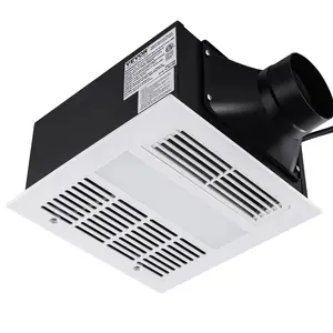 VEVOR Bathroom Exhaust Fan, 1500W Heating, 110 CFM High-Efficiency Ventilation, 1.5sones Low Noise Operation, Energy-Saving Bathroom Ceiling Fan, No Need For Attic Access, For Various Ceilings