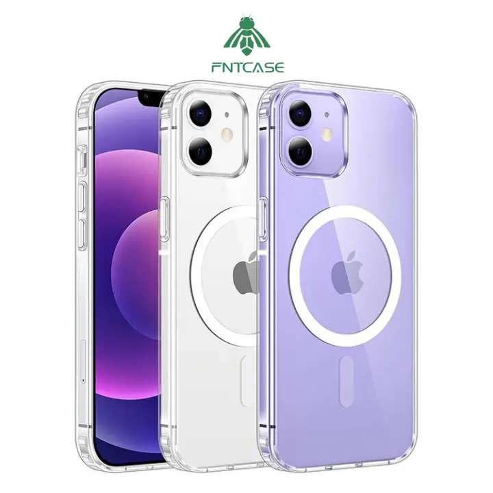 FNTCASE For iPhone 12 MagSafe Clear Case: Magnetic Charging Anti Yellowing Shockproof Magsafe FNTCASE For iPhone 12 MagSafe Clear Case: Magnetic Charging Anti Yellowing Shockproof Magsafe