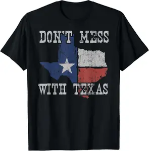 100% Cotton Don't Mess With Vintage Texas Longhorn Lone Star State Shirt T-Shirt