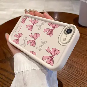 Suitable for iPhone SE (2020) Sky Eye Ladder Phone Case with Bowknot, Anime Soft Cute Creative Japanese Trend Shockproof Youth Anti-dirt New Fun Gift Casual Lightweight Cute Fashion Design Exquisite Good Behavior Multi-functional Graffiti Texture Protecti
