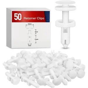 Nilight 50 Pcs Head 15mm Hole 7mm Door Trim Panel Push-Type Retainer Clips Replacement for GM 15960325 Chevrolet Trucks Cadillac Trucks and GMC Trucks Automobiles