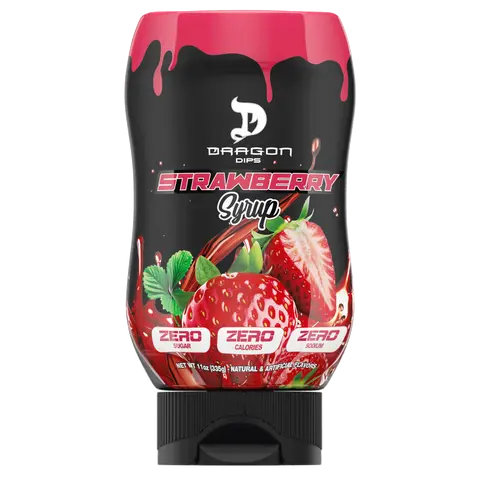 Dragon Dips Strawberry Syrup – Zero Sugar & Zero Calories - 335g