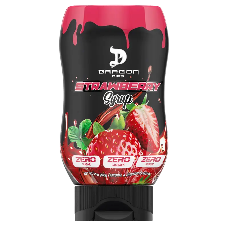Dragon Dips Strawberry Syrup – Zero Sugar & Zero Calories - 335g