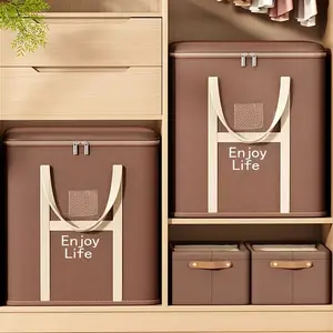 Extra Large Foldable Storage Bag with Zipper Closure, Strengthened Handle, Wide Space, Perfect for Bedding, Closet Organization, Transport, Organiser