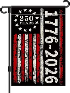 250 Anniversary USA Garden Flag, 250th Anniversary Flag America 1776-2026 Commemorative Patriotic Banner 250 Year 4th of July Yard Sign Double-Sided Garden Flag 12x18 Inch
