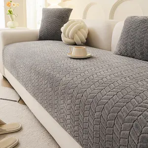 Soft Plush Sofa Cushion Cover, Sofa Couch Covers, Pet-Friendly All-Season Use, Non-Slip Protector, Fits Single to Multi-Seater Sofas
