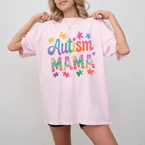 Autism Mama T Shirt, Puzzle Pieces For Autism Awareness Sweatshirt, Mothers Day Gift Hoodie, Unisex Sweater Pullover Tee