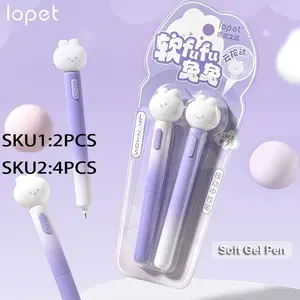 2/4 Pack Rabbit Design Neutral Pens, Creative Soft Writing Pen, Smooth 0.5mm Office Ink, Ideal for Daily Use