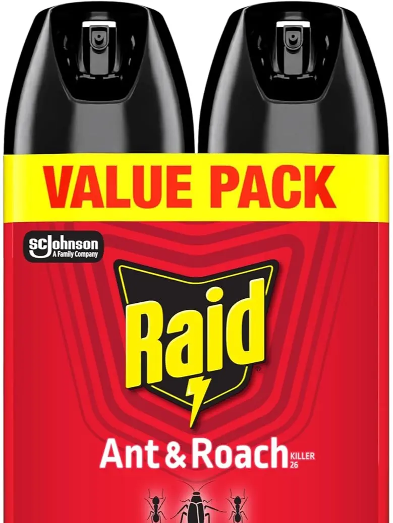 Raid Ant & Roach Killer, Fragrance Free Bug Killer for Home Use, Kills Bugs on Contact, 17.5 Oz, 2 Count