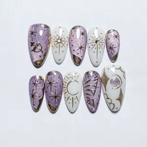 NailPopCo Mystic Mythos Handmade Press-On Nails | Reusable, Salon-Quality, Long-Lasting, Glossy Design