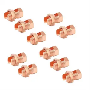10Pcs Split Bolt Connector, Grounding Split Bolt Connector Split Bolt Connector for Complete Earth on Bare Wires TJ-25