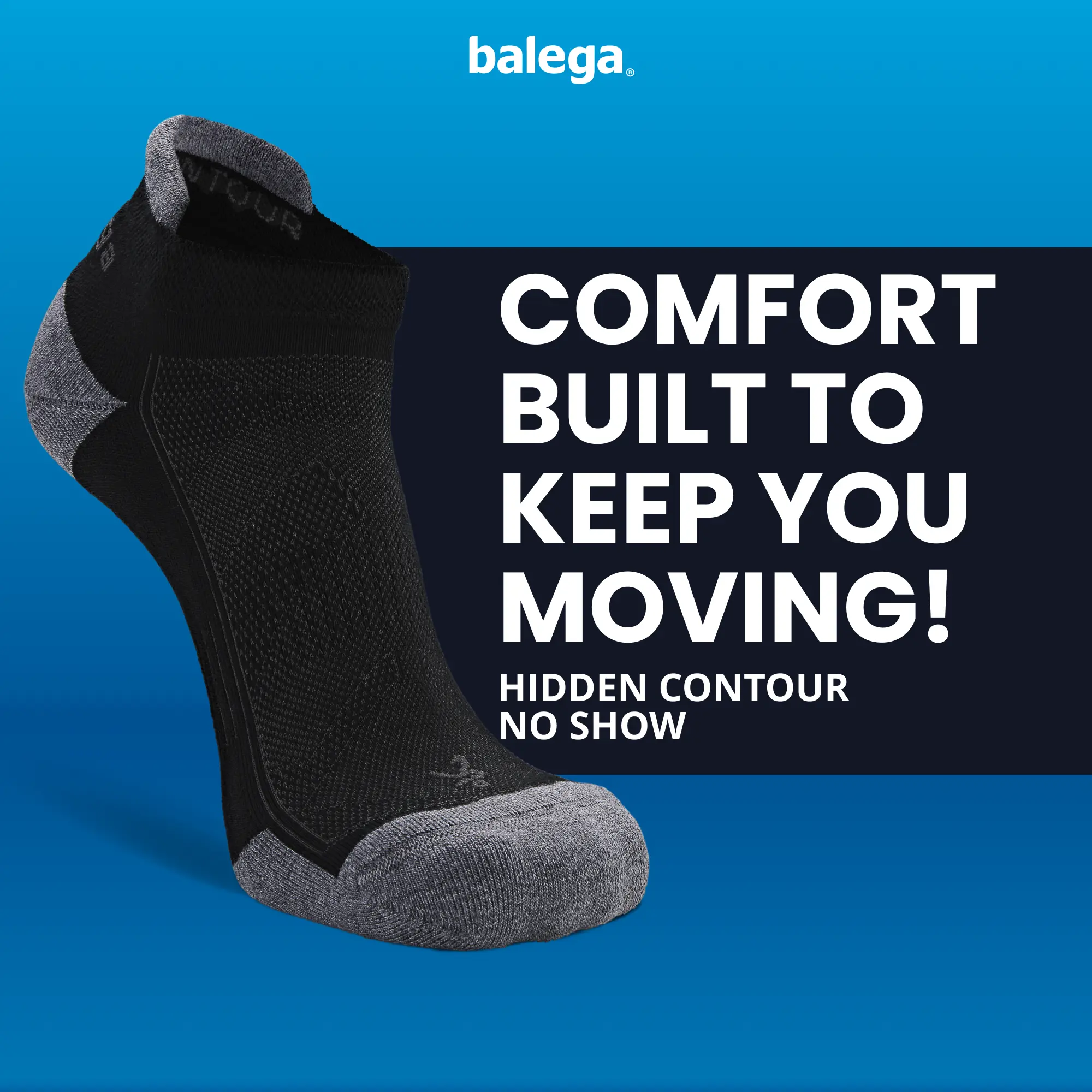 Balega Hidden Contour No Show Compression Socks - Men's Menswear Activewear Athletic Sportswear, Unisex All Seasons Performance with Drynamix Moisture Wicking, Seamless Construction for Comfort, Plain, Polyester Blend, Performance Sock, Nylon Blend, Conto