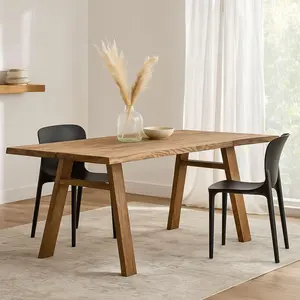 Reese Live Edge Solid Wood Dining Table, 87"