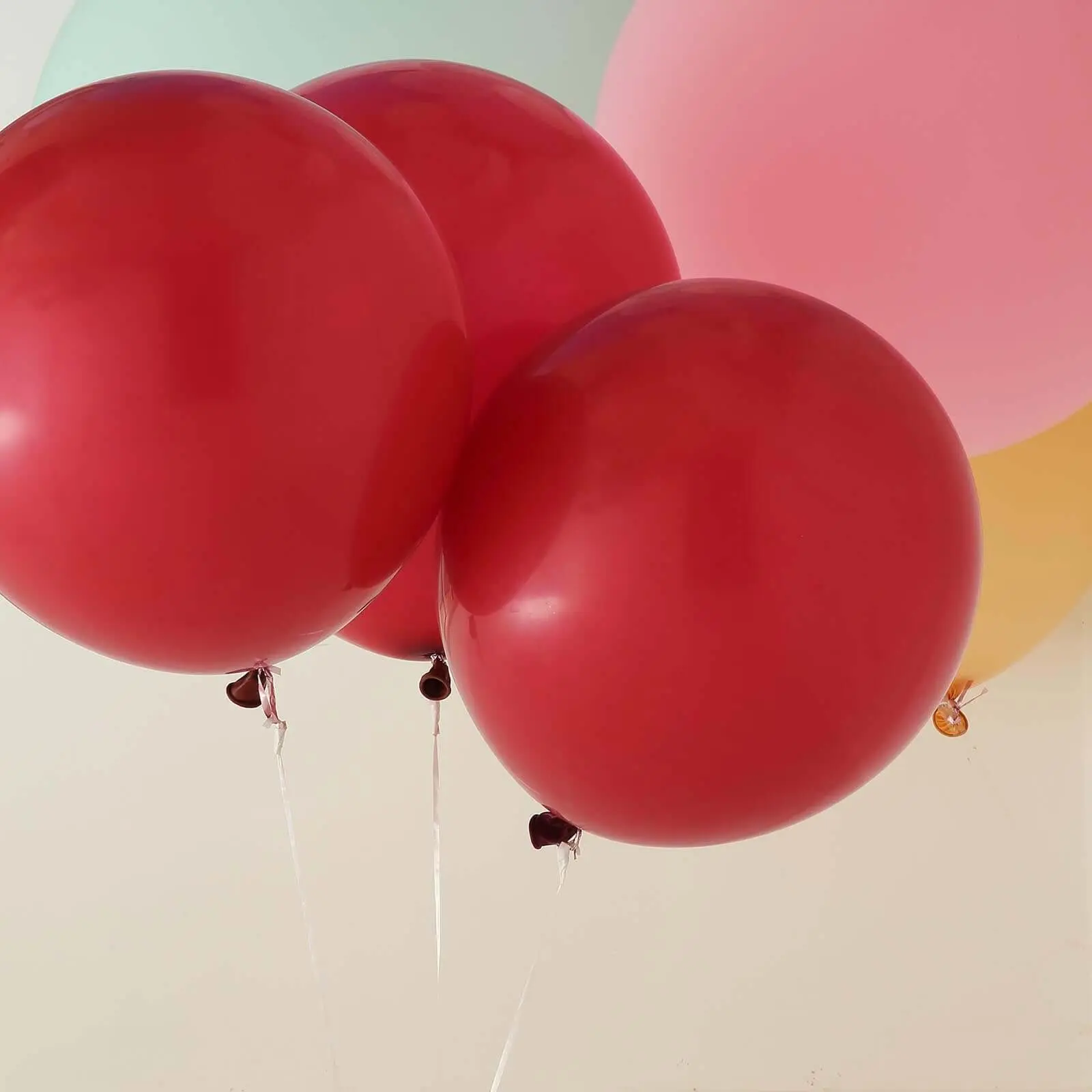 10-Pack 18in Matte Pastel Burgundy Latex Balloons, Helium or Air-Fillable for Ceiling Decoration, Balloon Decor, Birthday Decor