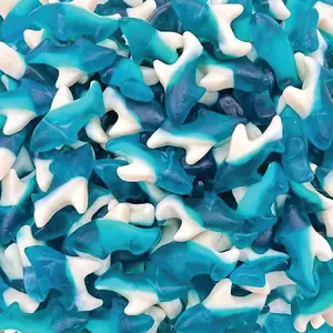 Blue Sharks Gummy Candy |     1 Pound Bag |     Blue Raspberry Flavor |     Chewy Fruity Gummy Sharks |     Ocean Gummy Fish for Parties, Candy Buffets, Themed Events