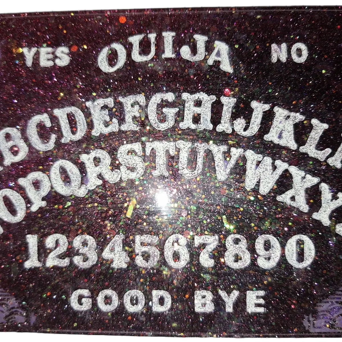 Glitter and glow Ouija board
