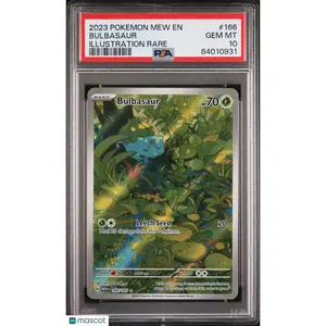 2023 Pokemon TCG—Bulbasaur #166 Scarlet & Violet 151—IR Foil PSA 10