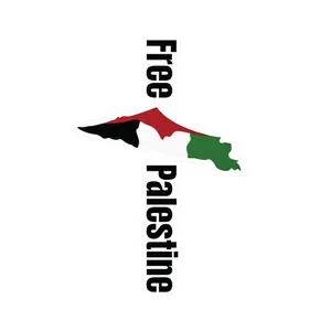Free Palestine Car Window Sticker, Waterproof Kiss-Cut Vinyl Decal, Palestinian Flag Design