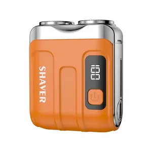 Mini Electric Shaver, Dual Head Magnetic Razor, Portable Travel Beard Trimmer, Independent Display, Long-Lasting Button Cell Battery, Cordless Portable Shaver