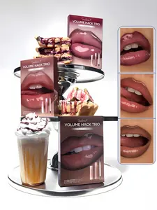 Volume Hack Trio Sweet Fig Set |  Lip Combo for Plump, Hydrated & Glossy Lips | 3-in-1 Kit (3 Shades, Lip Mate Pencil 0.5g, Melting Balm 3.5g, & Color Gloss 4g)