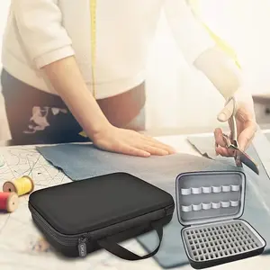 1pcs [Bobbin Holder, Thread Organizer] Bobbin Holder for Brother, Janome, Babylock, Singer - 84pcs Bobbins and 24pcs Thread Spools Storage Box, Black (Box Only) Sewing Tools