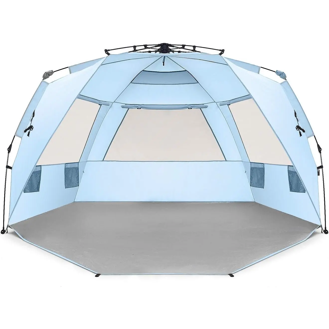 Outdoors Instant Shader Deluxe XL Beach   Up 99" Wide for 4 Person Sun Shelter - Extended Zippered Porch Included Beige  camping portable shade instant  automatic  summer  portable  rooftop  starry sky heavyduty tents camping outfits rooftop tent  tent