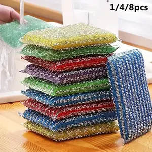 Multipurpose Double-Sided Non-Scratch Kitchen Cleaning Sponge, Ideal for Dishware and Household Use, Random Color Options Available, Dishwashing Sponge, Multipurpose Kitchen Sponges