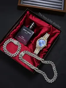 Men's Watch & Jewelry Set, Fashion Watch & Jewelry Set for Party, Daily Decor, Trendy All-match & Exquisite Watch Set for Birthday Gift