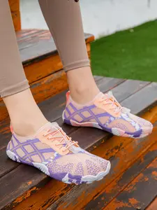 Women's Outdoor Beach Shoes, Non-Slip Quick-Dry Water Shoes, Surfing, Swimming, Snorkeling, Water Sports, Mesh Fabric, Rubber Sole, Aqua Shoes, Water Sports Footwear