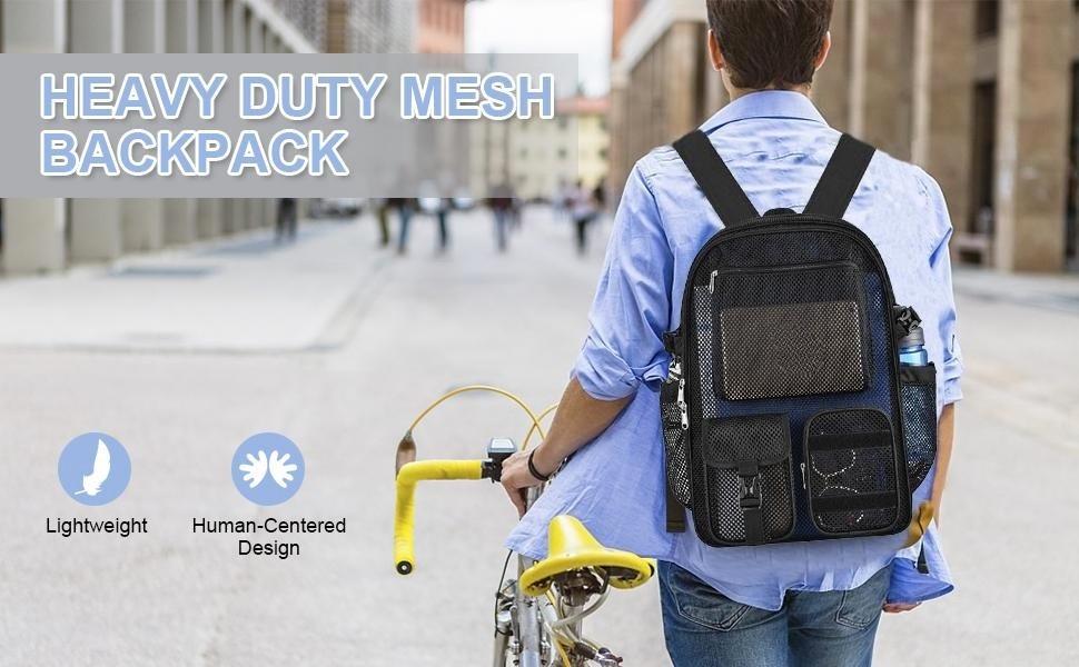 Mesh Backpack for School 36L Large Capacity Stylish Daypacks with Inner Laptop Compartment Lightweight Unisex Design for Adults Girls & Boys