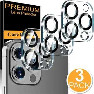 3 Pack For iPhone 14 13 12 11 Pro Max Tempered Glass Camera Lens Cover Protector