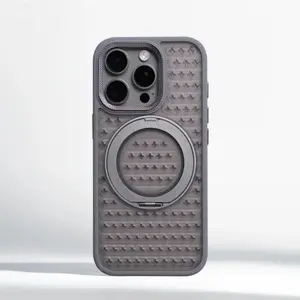 360° Rotating Ring Bracket Heat Dissipation Magnetic Case For iPhone 17 16 Pro Max 15 14 13 12 For Magsafe Shockproof Cover