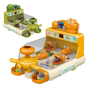 Crocodile Pearl Shooting Game Machine with 20 Pearls, Interactive Kids Desktop Toy, Christmas & Birthday Gifts