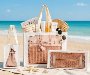 Limited Edition Luxury Inspired Woven Tote Bag for Women | Large Capacity Shoulder Handbag | Reusable Grocery Shopping Tote Purse | Cute Fashion Beach Bag | Designer Style Tote for Daily Use