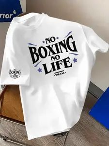 Boxing Tshirt Streetwear Athleisure Mens Fitness Muscle White Tee Shirt Graphic Print Summer Short Sleeve Sportswear Activewear Cool Trendy Outfit Workout Gym Gear Essential Casual Top Style Unisex Mens Womens Fashion Tees