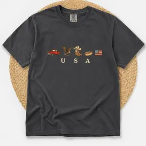 ChicCotton USA Icons Comfort Colors Shirt, American Flag T-shirt, 4th Of July Graphic Tee, Country Clothing, Western Outfits, Independence Day Shirt - TrendWear USA
