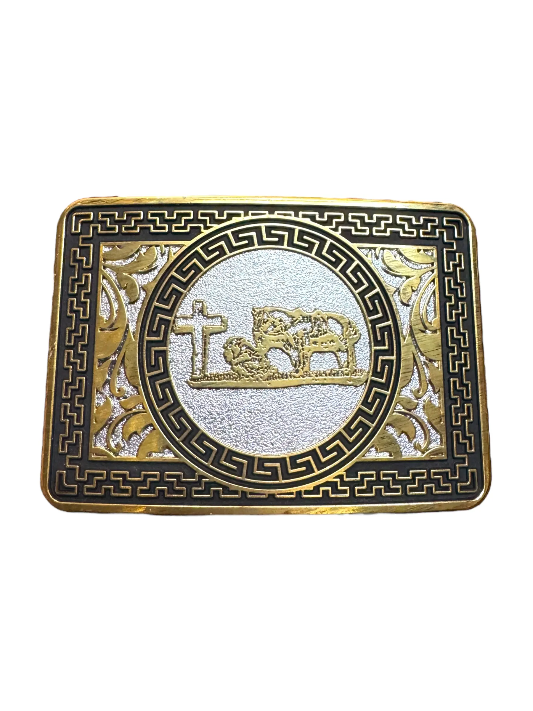 Western Style Praying Cowboy Buckle Hebilla Vaquera Oracion