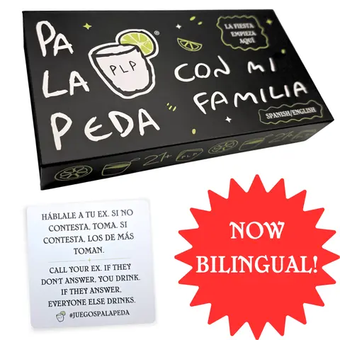 Bilingual Family Party Card Game - Pa La Peda Con Mi Familia