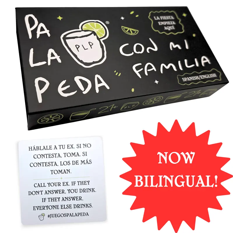 Bilingual Family Party Card Game - Pa La Peda Con Mi Familia