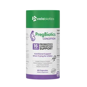 PregBiotics Conception | Preconception Vitamins, Folic Acid, Iron & Gut-First Probiotic for Reproductive Health, 60 Caps