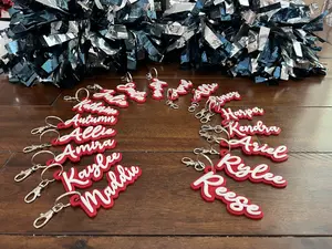 Cheer, Pom or Dance Team Keychain, Bag Tag, Luggage Tag, or Zipper Pull - Choose your team colors and names!